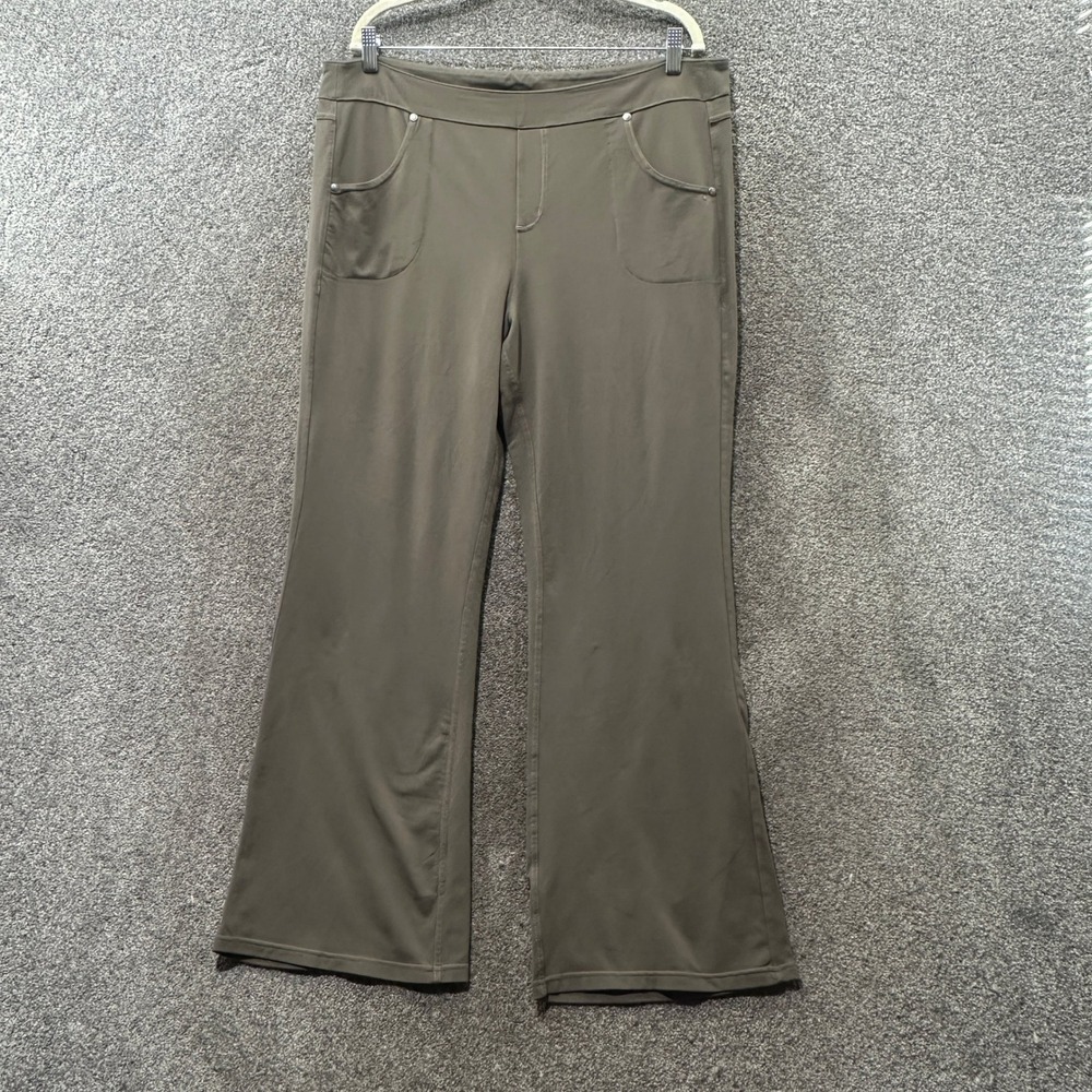 Athleta Bettona Flare Leg Pants Women 2X Nylon Yoga Pants 684427 Athleisure